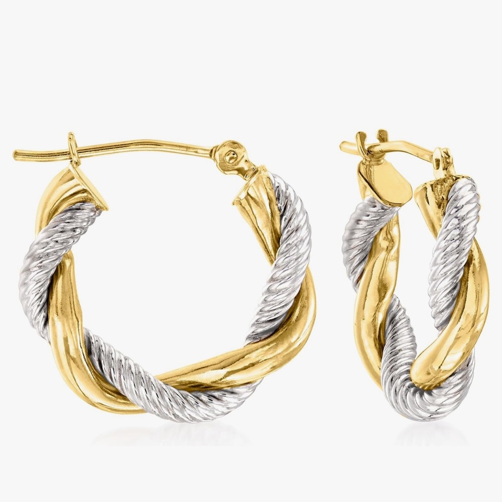 Two-Tone Hoops - Worn Once!